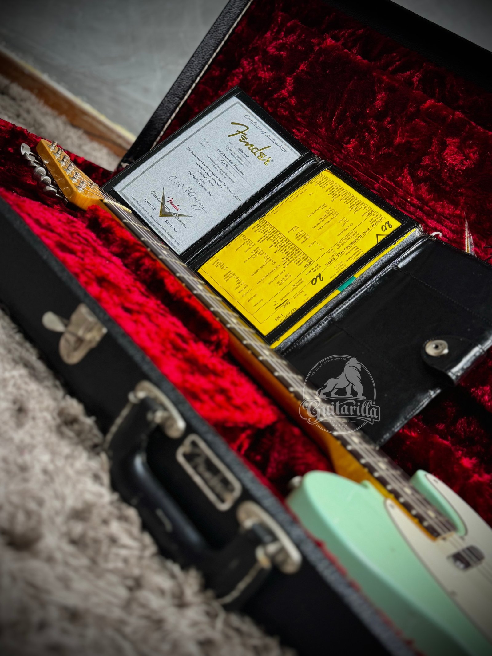 Certificate of Authenticity e factory specification sheet da Fender Custom Shop, 2018 Limited NAMM